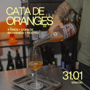 cata de vinos orange en tienda de vinos naturales malasana madrid root concept